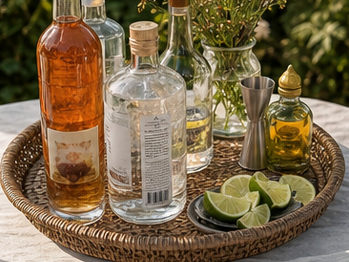 separate alcohol tray for 7 bbq drink table ideas that keep guests out of the kitchen