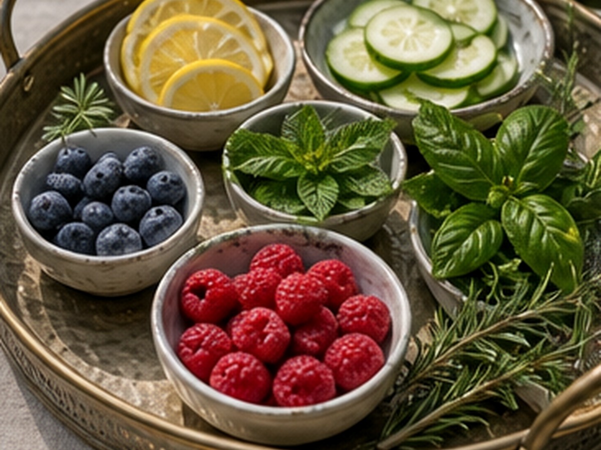 handled outdoor tray for 7 serving trays that make a drink table look finished