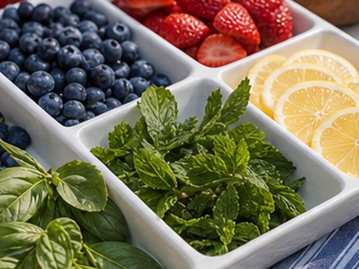 blueberry citrus garnish for 8 fourth of july mocktail bar setup ideas
