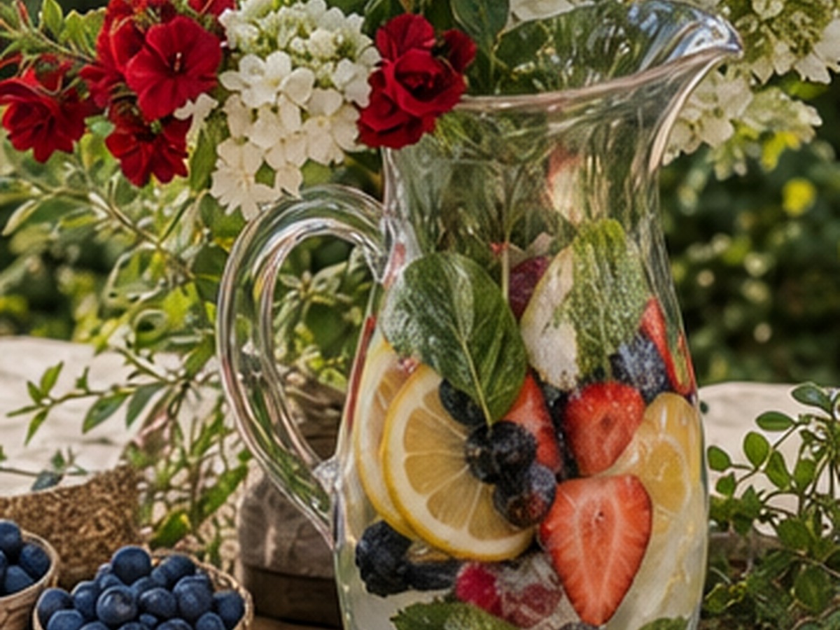 small flag-free center for 8 fourth of july mocktail bar setup ideas
