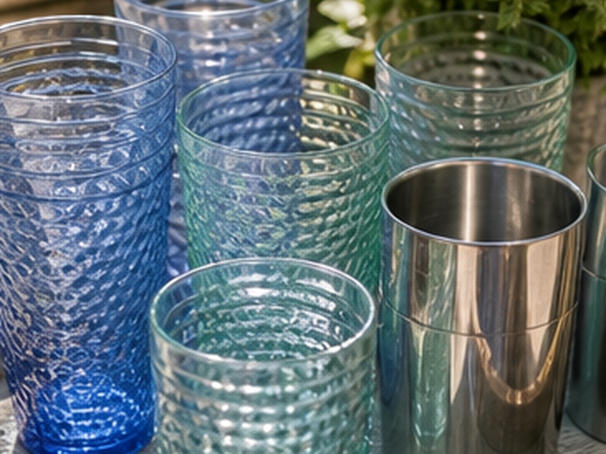 unbreakable cups for 8 pool party drink table ideas