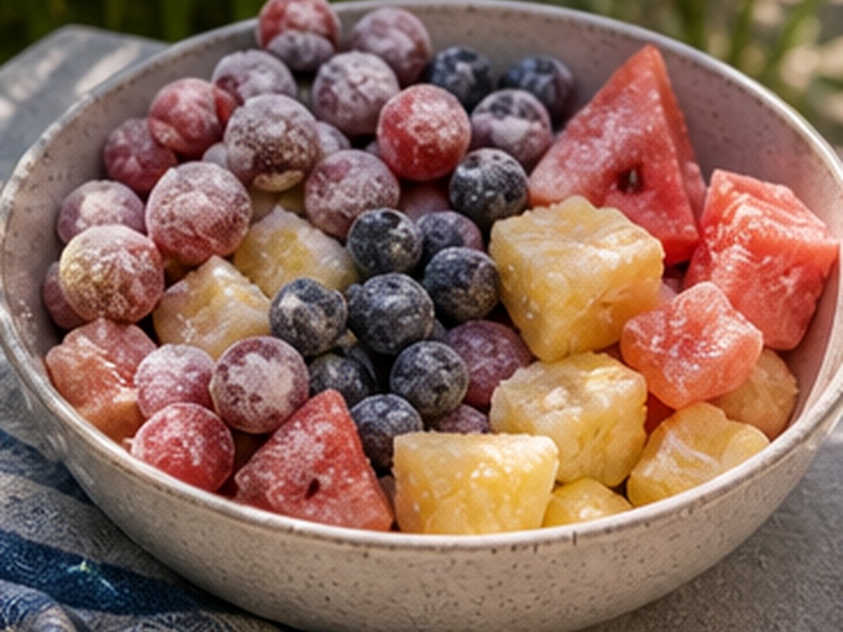 frozen fruit bowl for 8 pool party drink table ideas