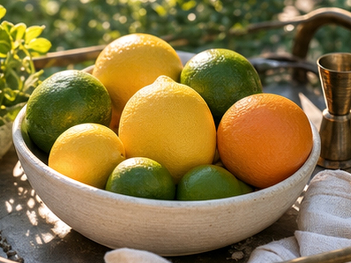 a small citrus bowl for 9 bar cart setup ideas for summer cocktails