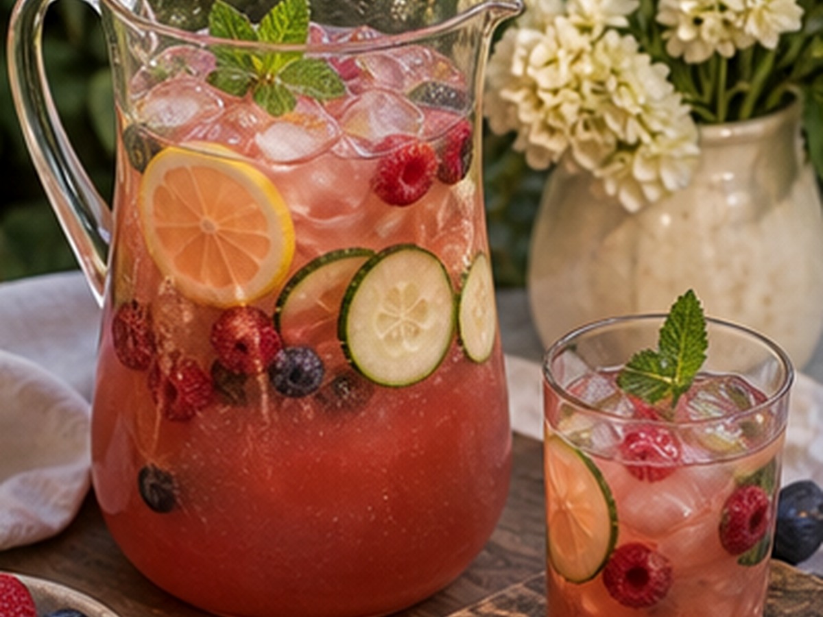 mocktail pitcher for 9 brunch drink station ideas