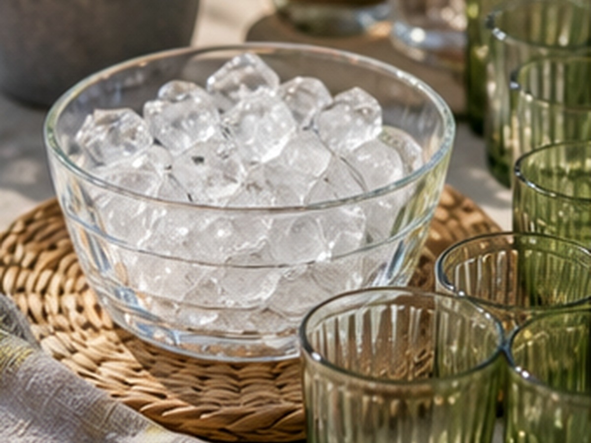 use a small ice bowl for 10 backyard drink station ideas for summer parties