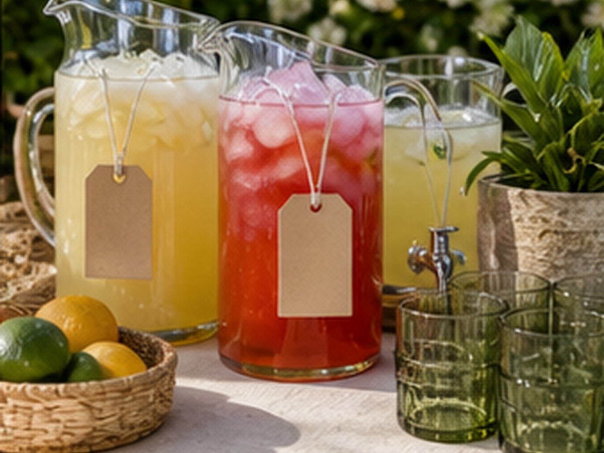 add simple labels for 10 backyard drink station ideas for summer parties