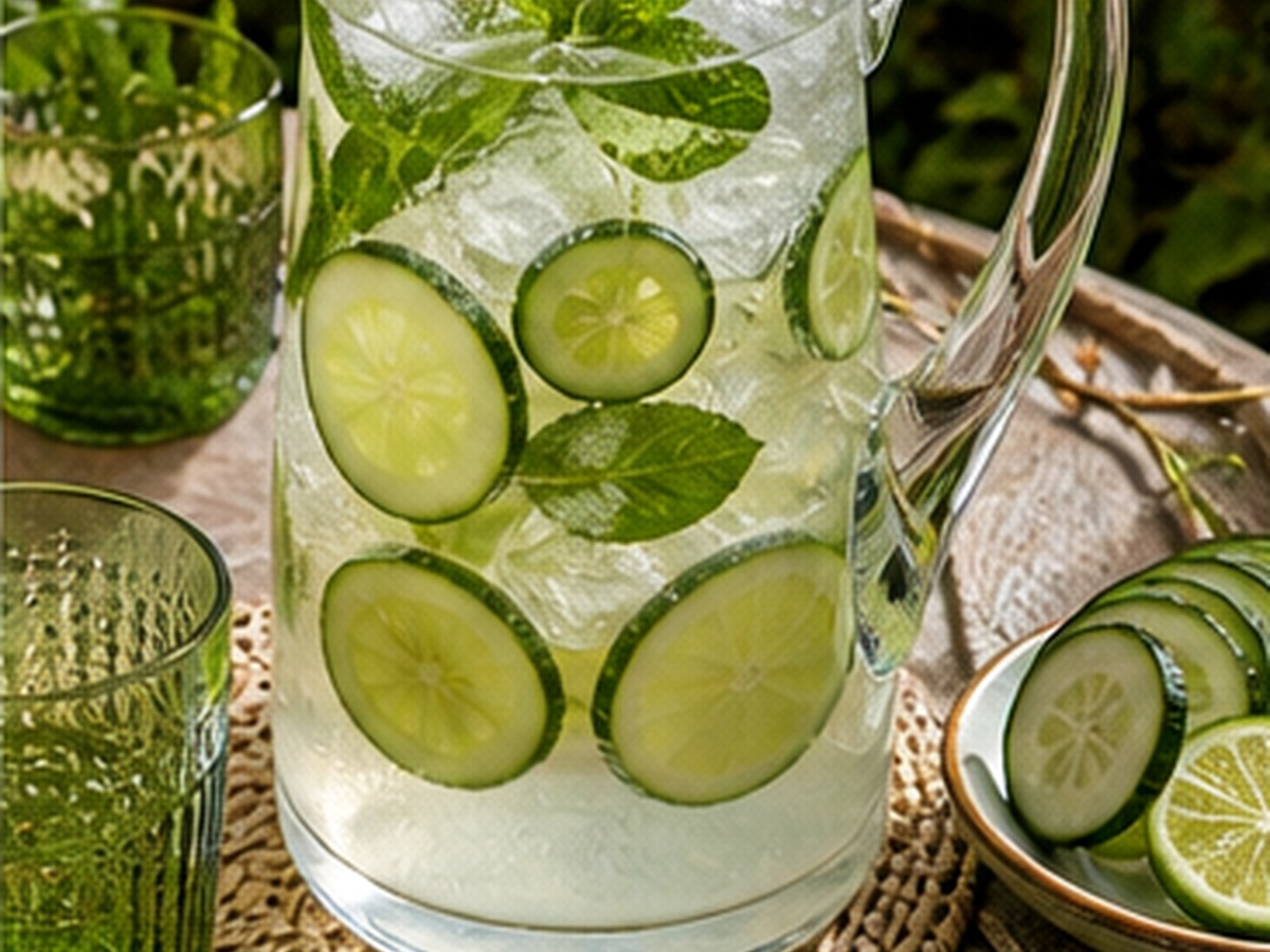 cucumber mint lime cooler for 8 batch mocktails guests can pour themselves