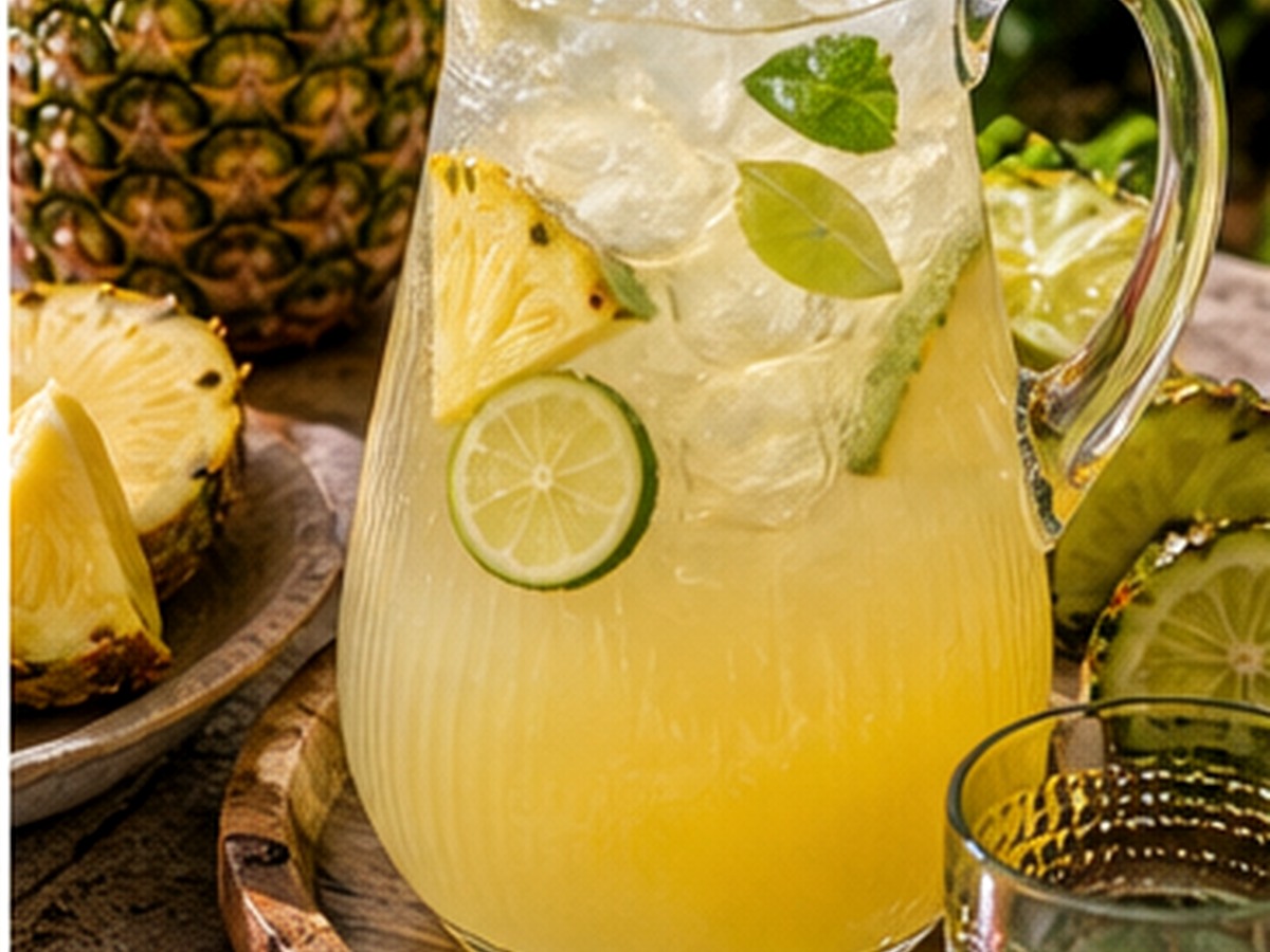 pineapple limeade base for 8 batch mocktails guests can pour themselves
