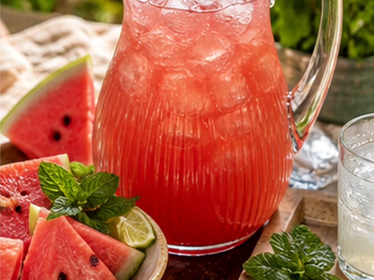 watermelon mint agua fresca for 8 batch mocktails guests can pour themselves