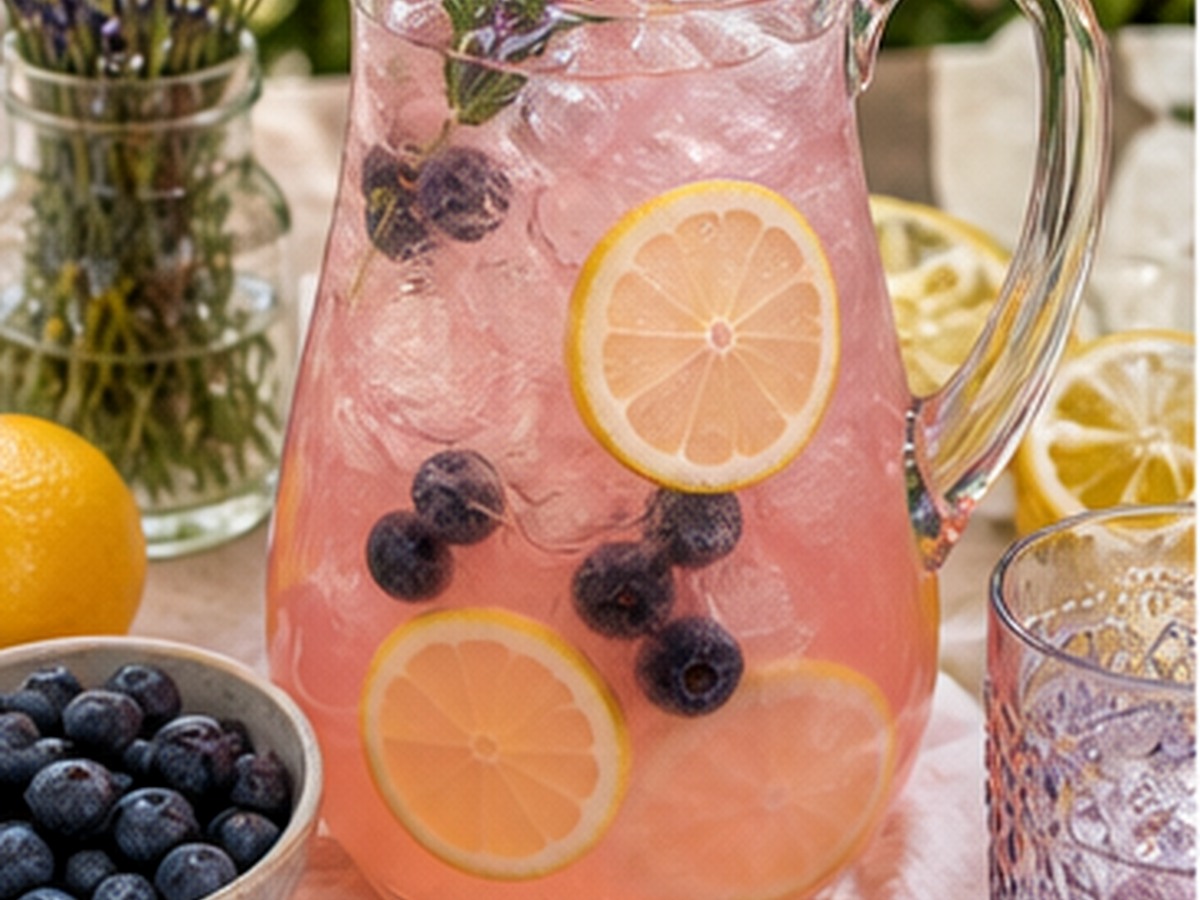 blueberry lavender lemonade for 8 batch mocktails guests can pour themselves