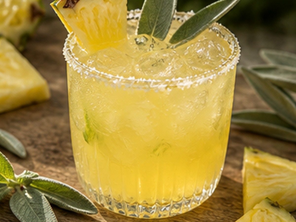 sage pineapple margarita for 9 garden party cocktails with fresh herbs