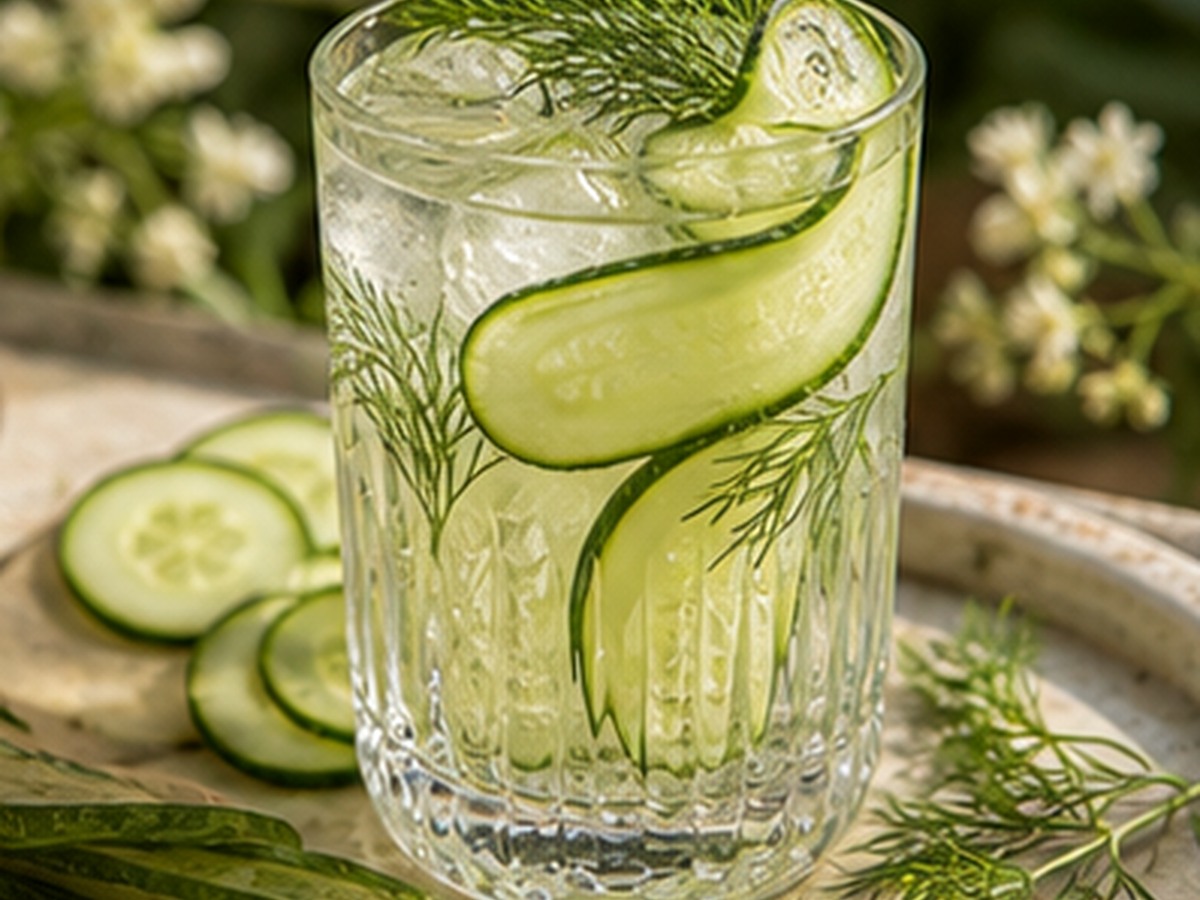 dill cucumber gin cooler for 9 garden party cocktails with fresh herbs