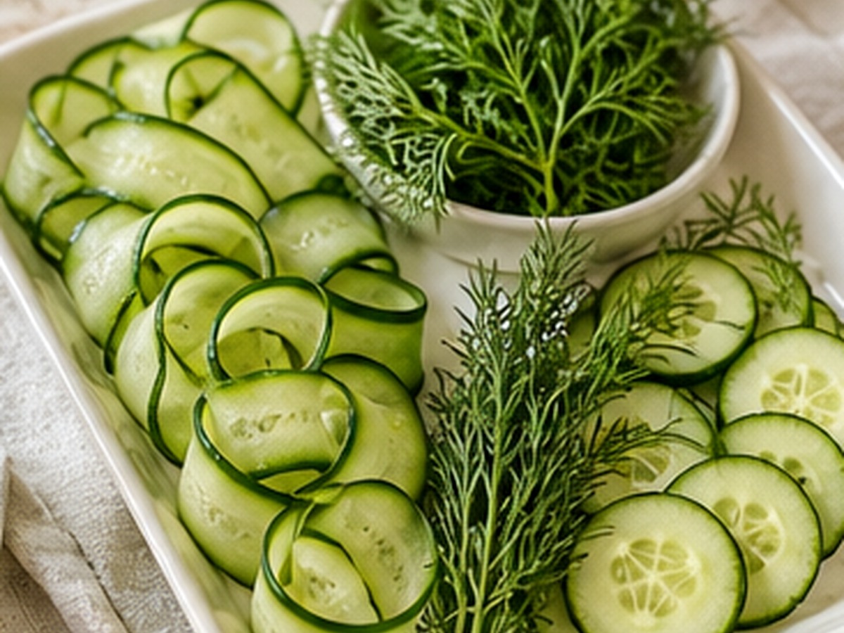 cucumber and dill tray for 7 garnish tray ideas guests actually use