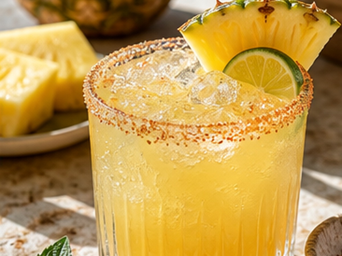 pineapple ginger mezcalita for 7 pineapple cocktails for summer parties