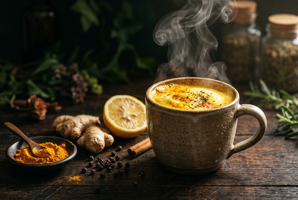 Anti-Inflammatory Morning Drink Recipe with Turmeric
