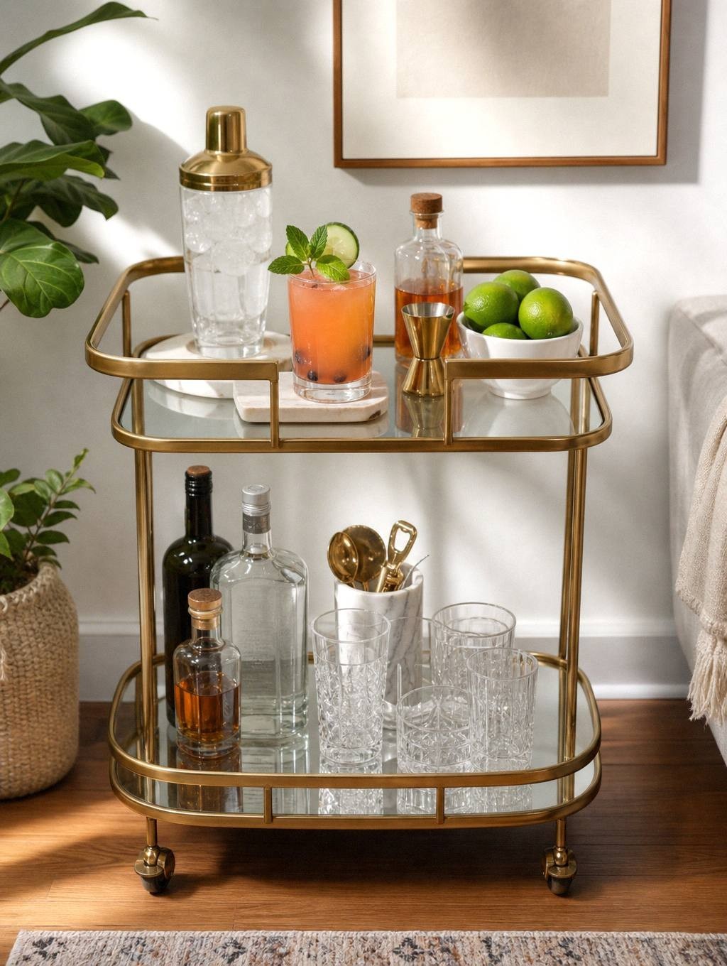 Apartment Bar Cart Ideas Under $50
