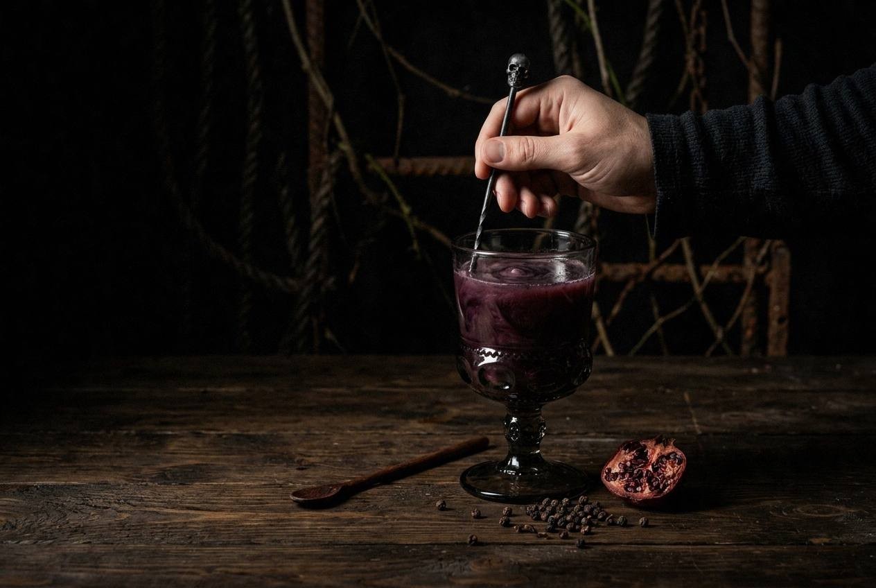 Whisking ceremonial matcha powder in small ceramic bowl with bamboo whisk, bright green foam forming, ginger root and lime halves on cutting board beside bowl