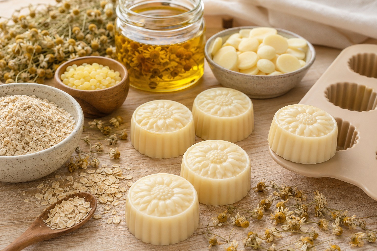 Chamomile Oat Lotion Bars for Dry Skin