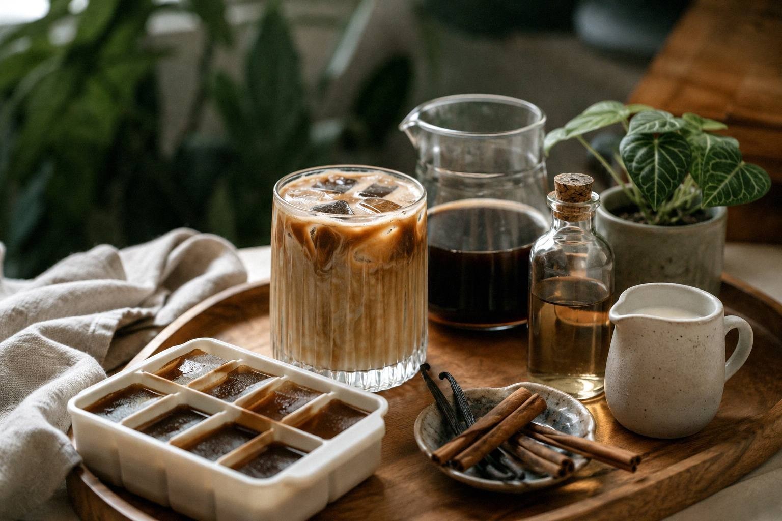 Coffee Ice Cubes for Better Iced Lattes