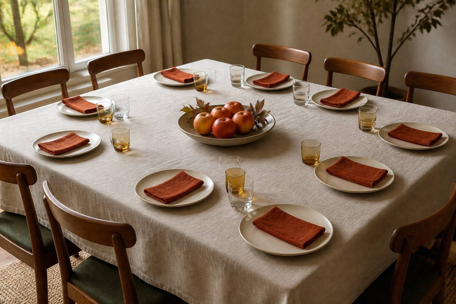 A Fall Table Setting with Five Core Pieces