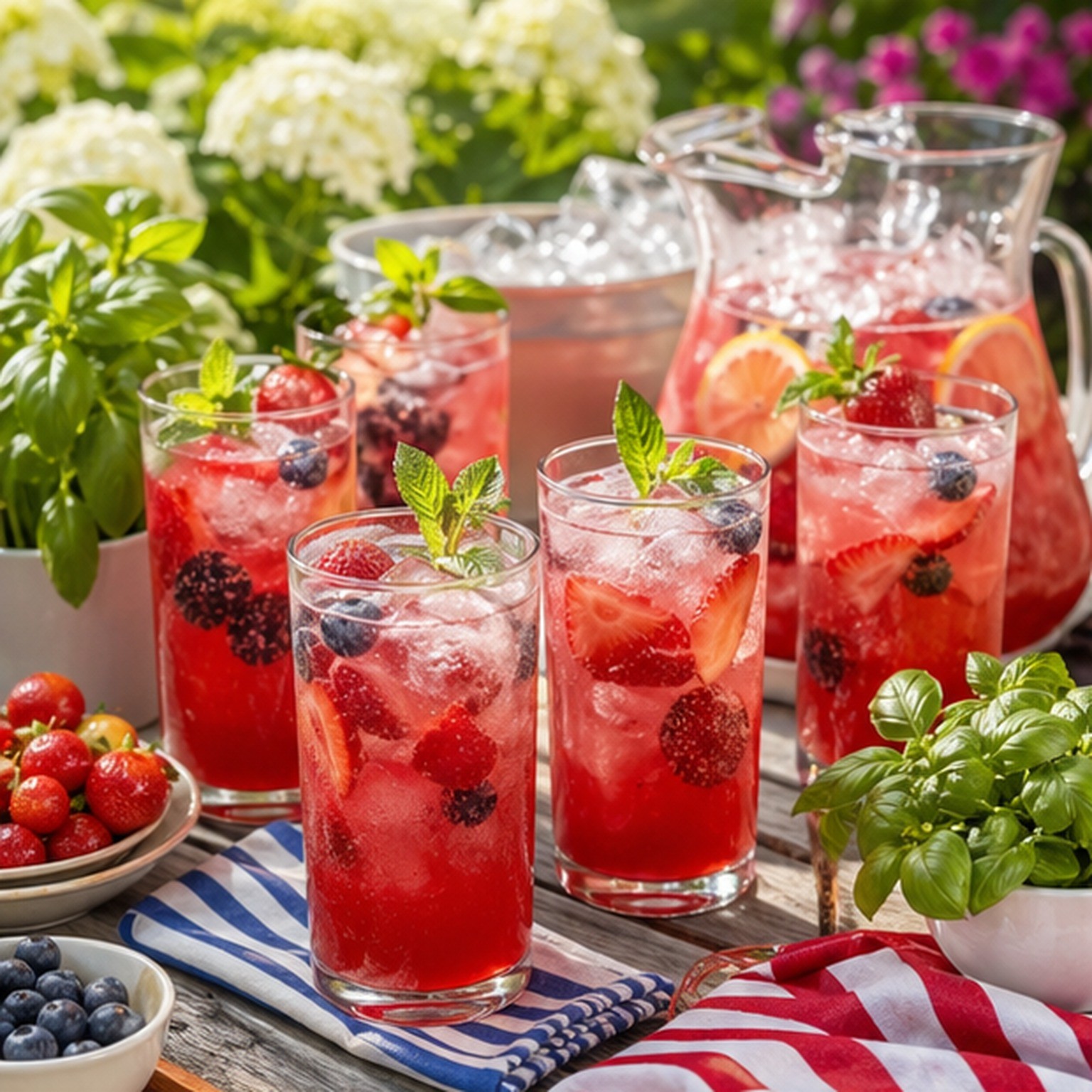 Fourth of July Mocktails and Cocktails