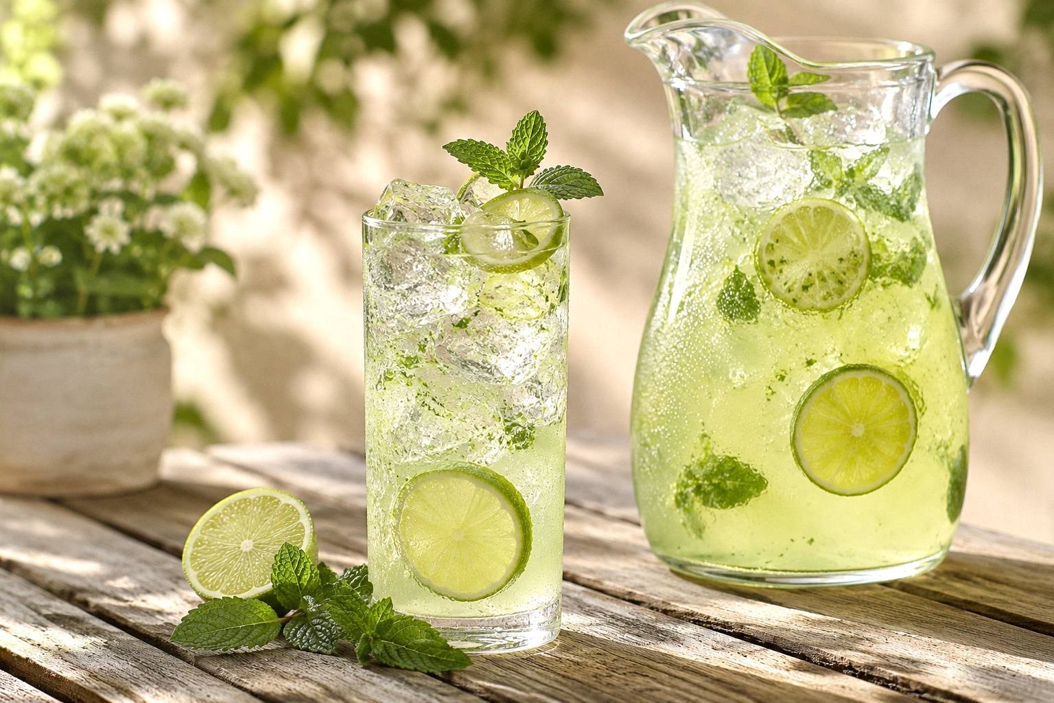 Fresh Mint Limeade: A Cooling Garden-Mint Drink