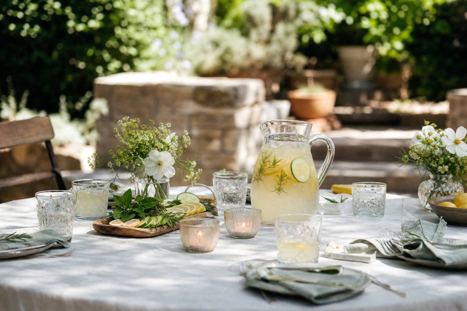 Garden Party Table Ideas Built Around the Drinks