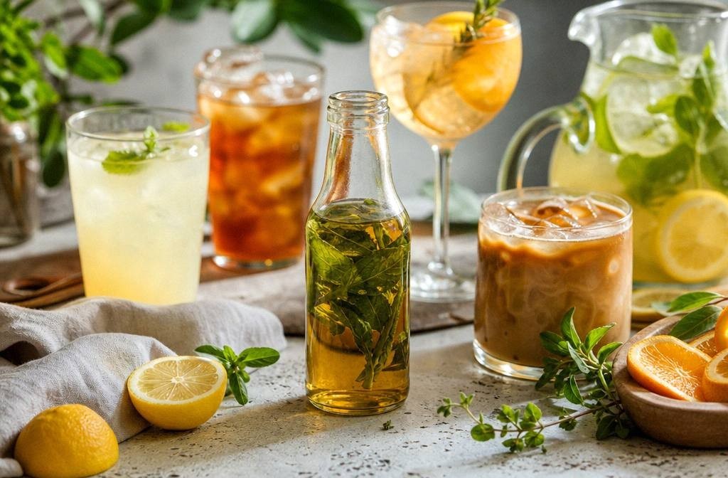 One Herb Syrup, Five Summer Drinks