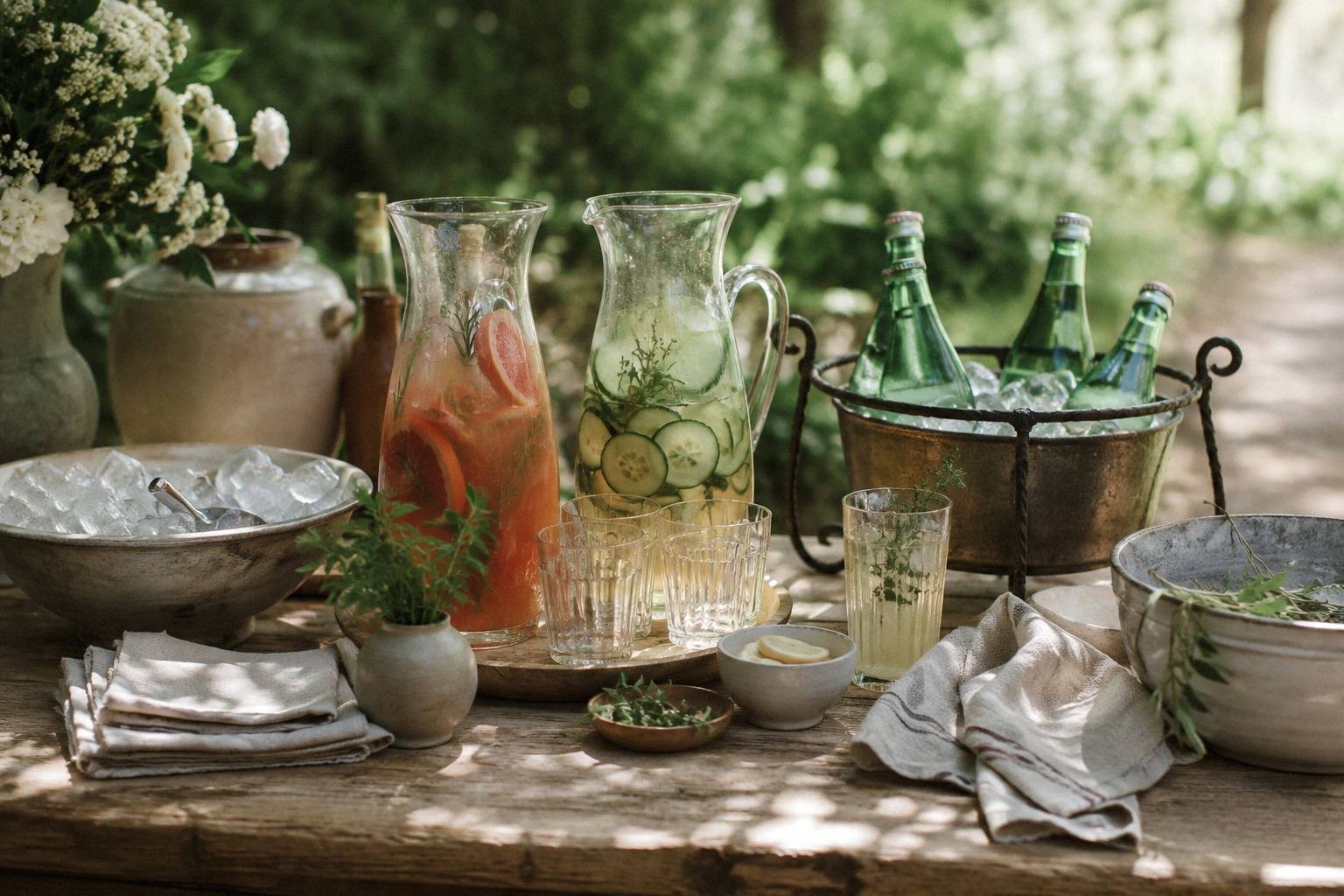 Outdoor Drink Table Ideas for Summer Hosting