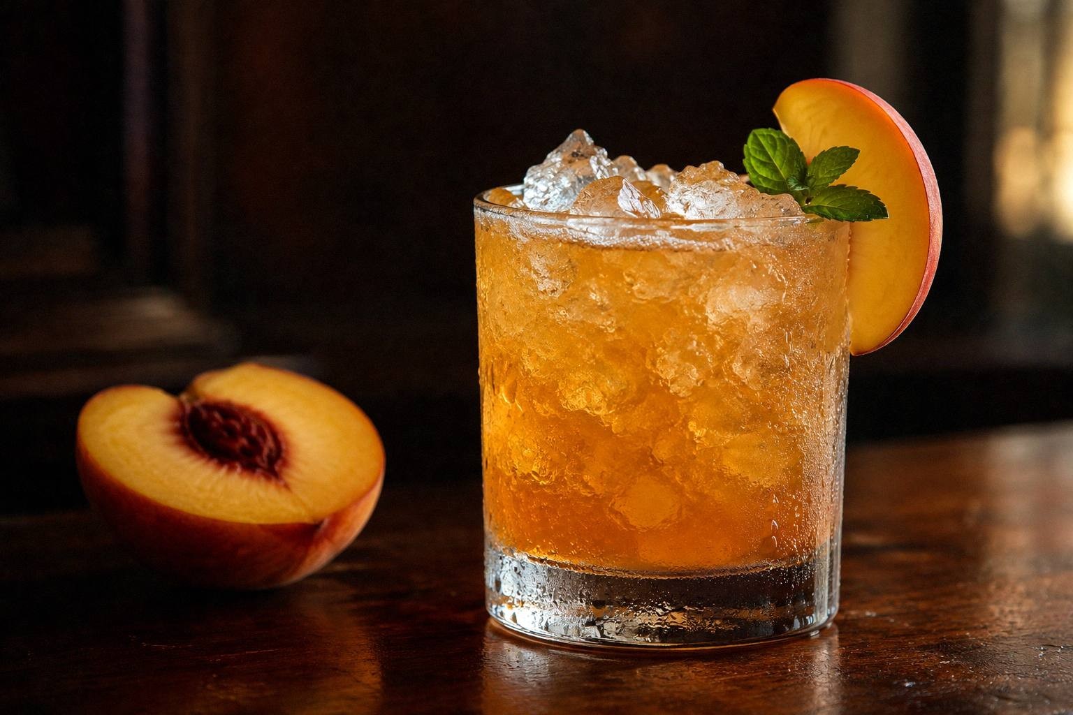 Peach Bourbon Smash Recipe