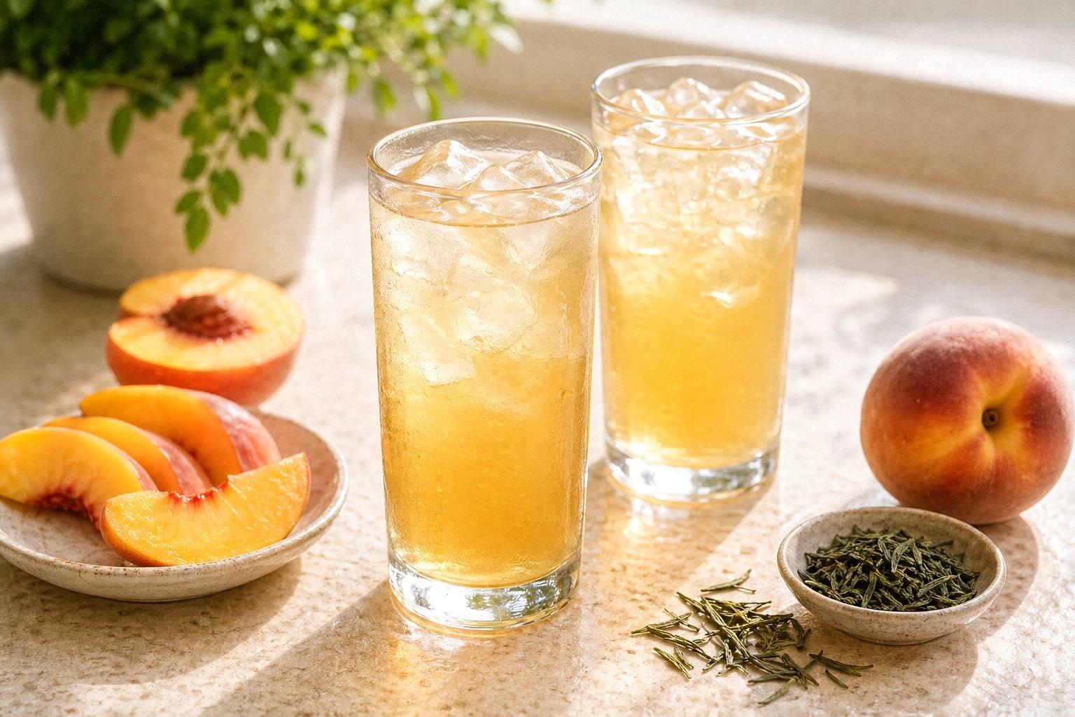 Peach Green Tea Highball