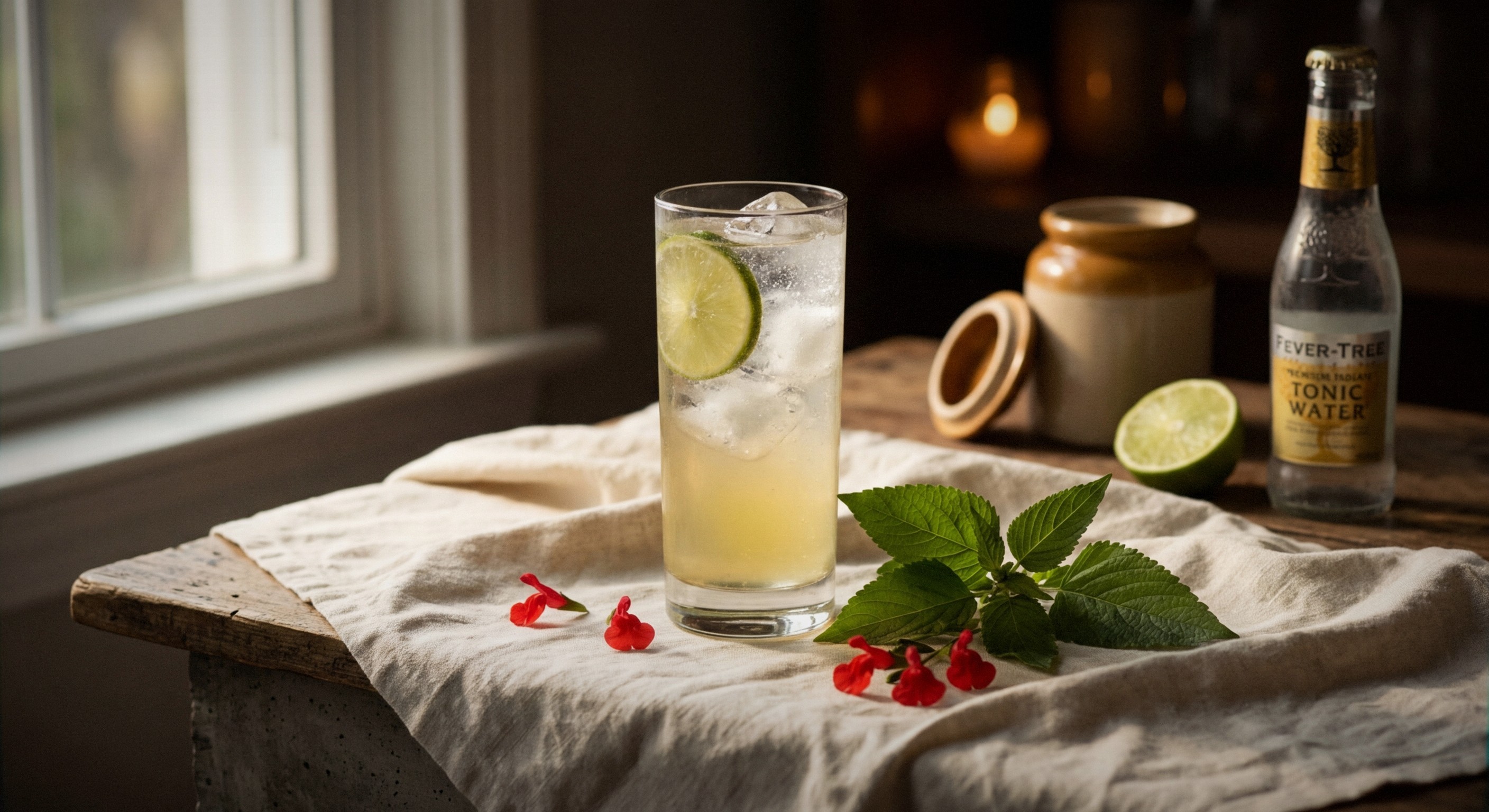 Pineapple Sage Spritz with Lime for Bright Spring Afternoons