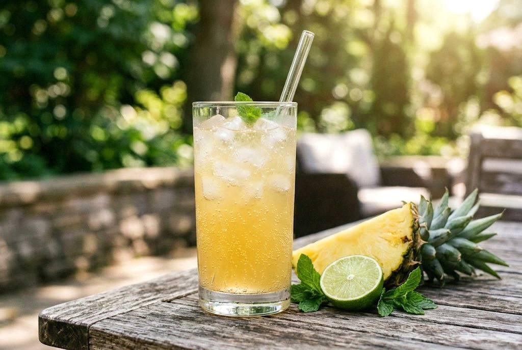 Pineapple Tepache Mocktail with Lime