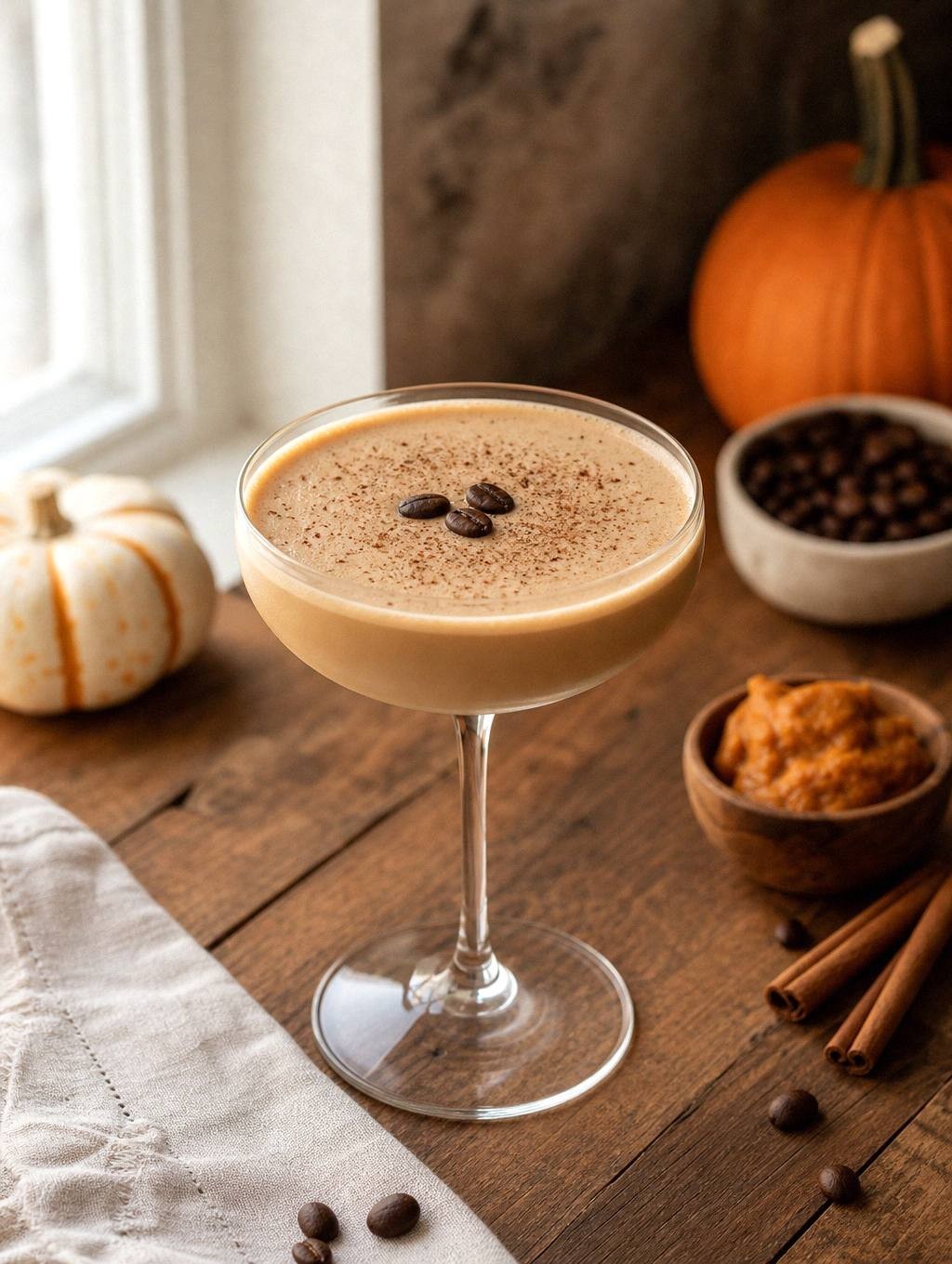 Pumpkin Spice Espresso Martini - Made with Real Pumpkin