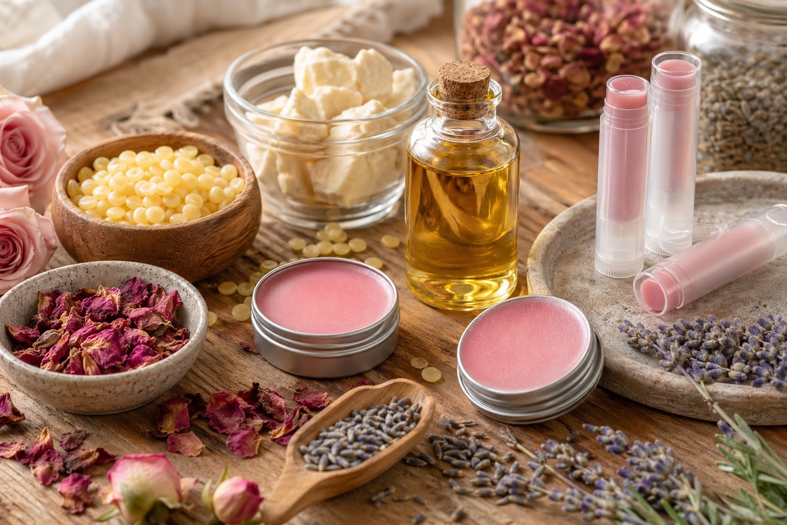Rose Lavender Lip Balm Recipe