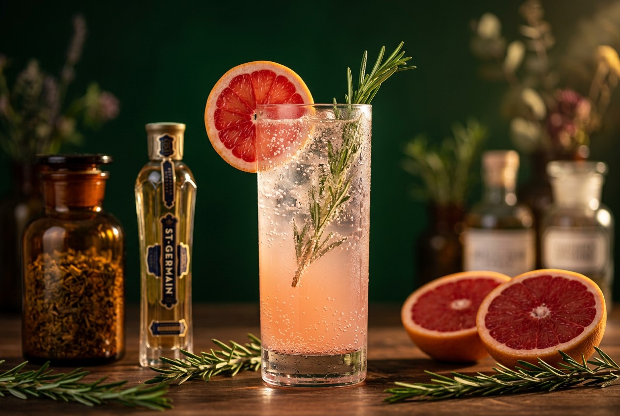 Rosemary Grapefruit Spritz: Bright, Herbal & Refreshing