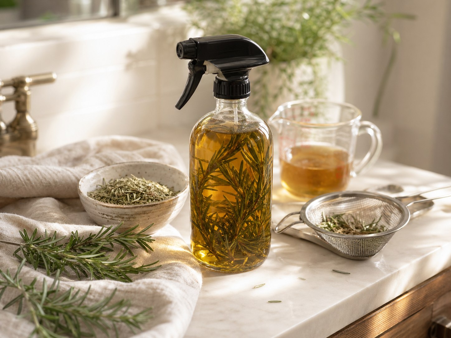 Rosemary Hair Rinse Recipe for Shiny Hair