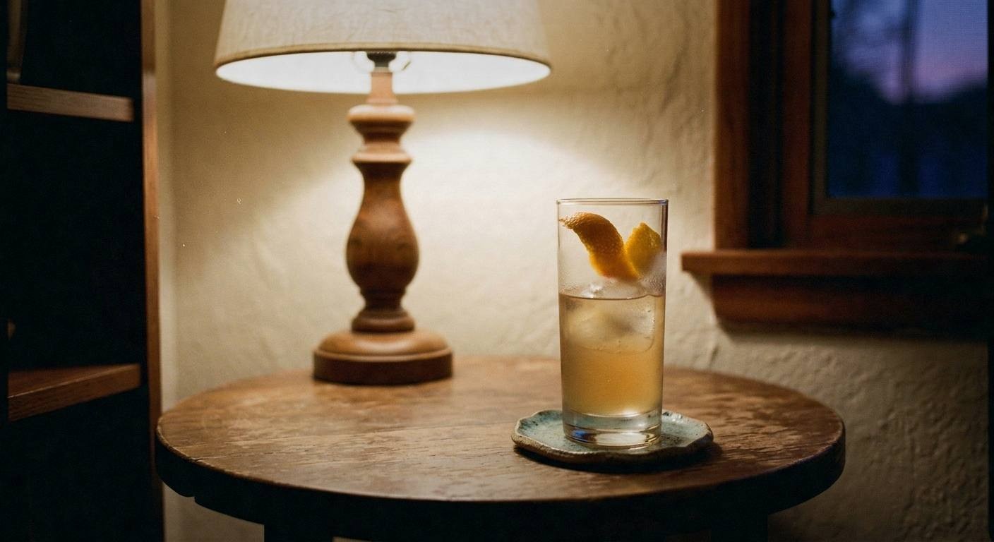 Three variations of the sleepy time mocktail in different glasses showing deep cherry red, lavender-tinted, and chamomile-lightened versions, arranged on a soft surface with dried lavender
