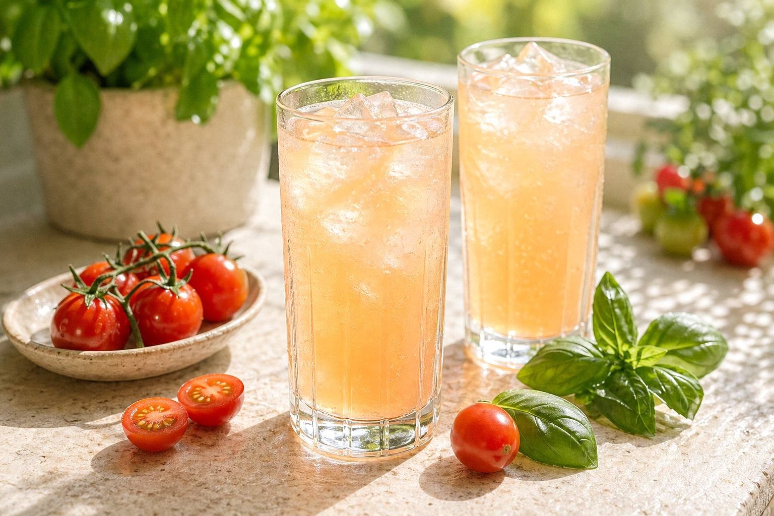Tomato Basil Spritz for Summer