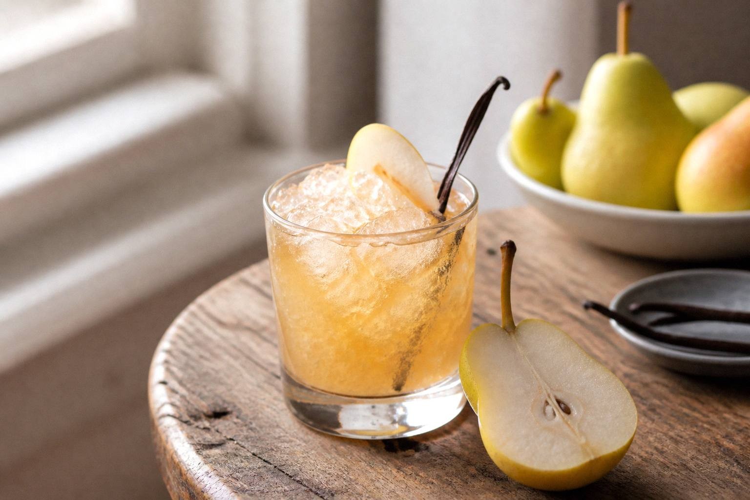 Vanilla Pear Gin Fizz