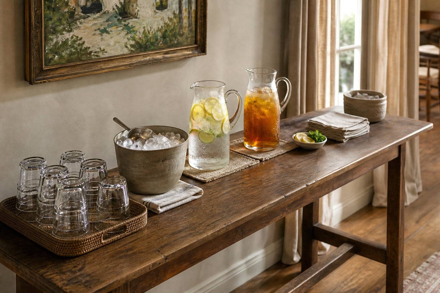Where Everything Goes on a Self-Serve Drink Table