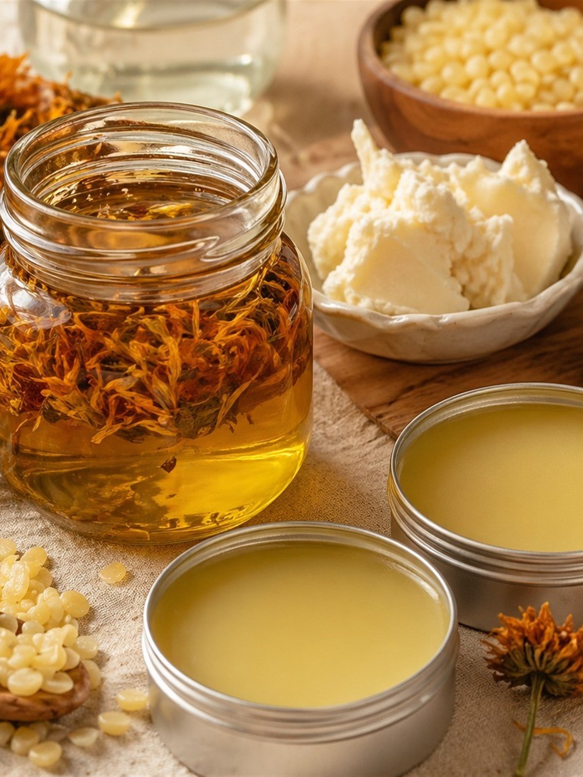 Calendula Hand Salve Recipe for Dry Garden Hands