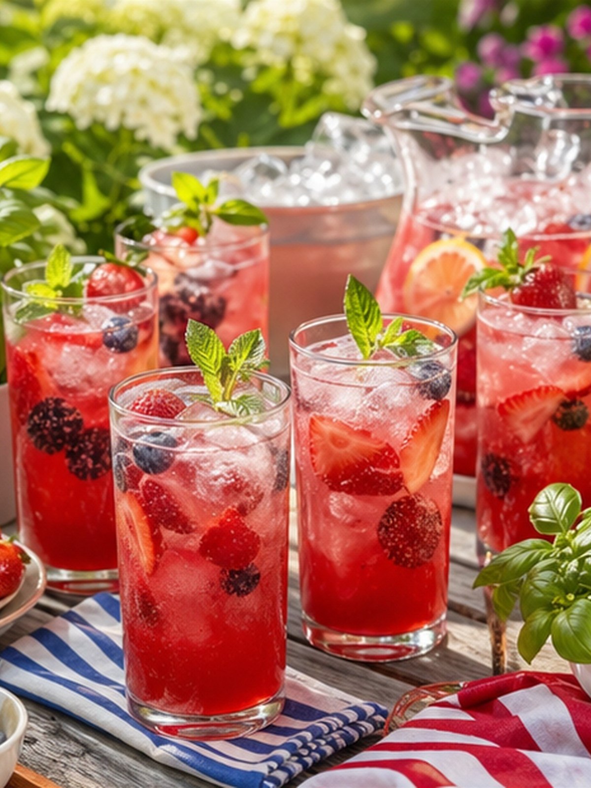 Fourth of July Mocktails and Cocktails