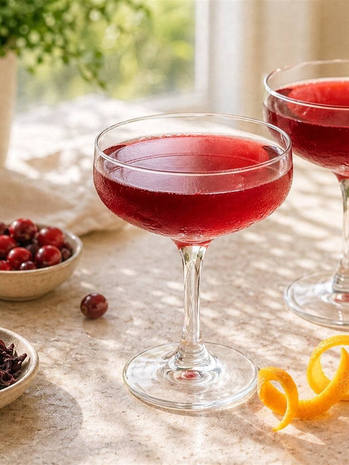 Hibiscus Cranberry Cosmopolitan Mocktail