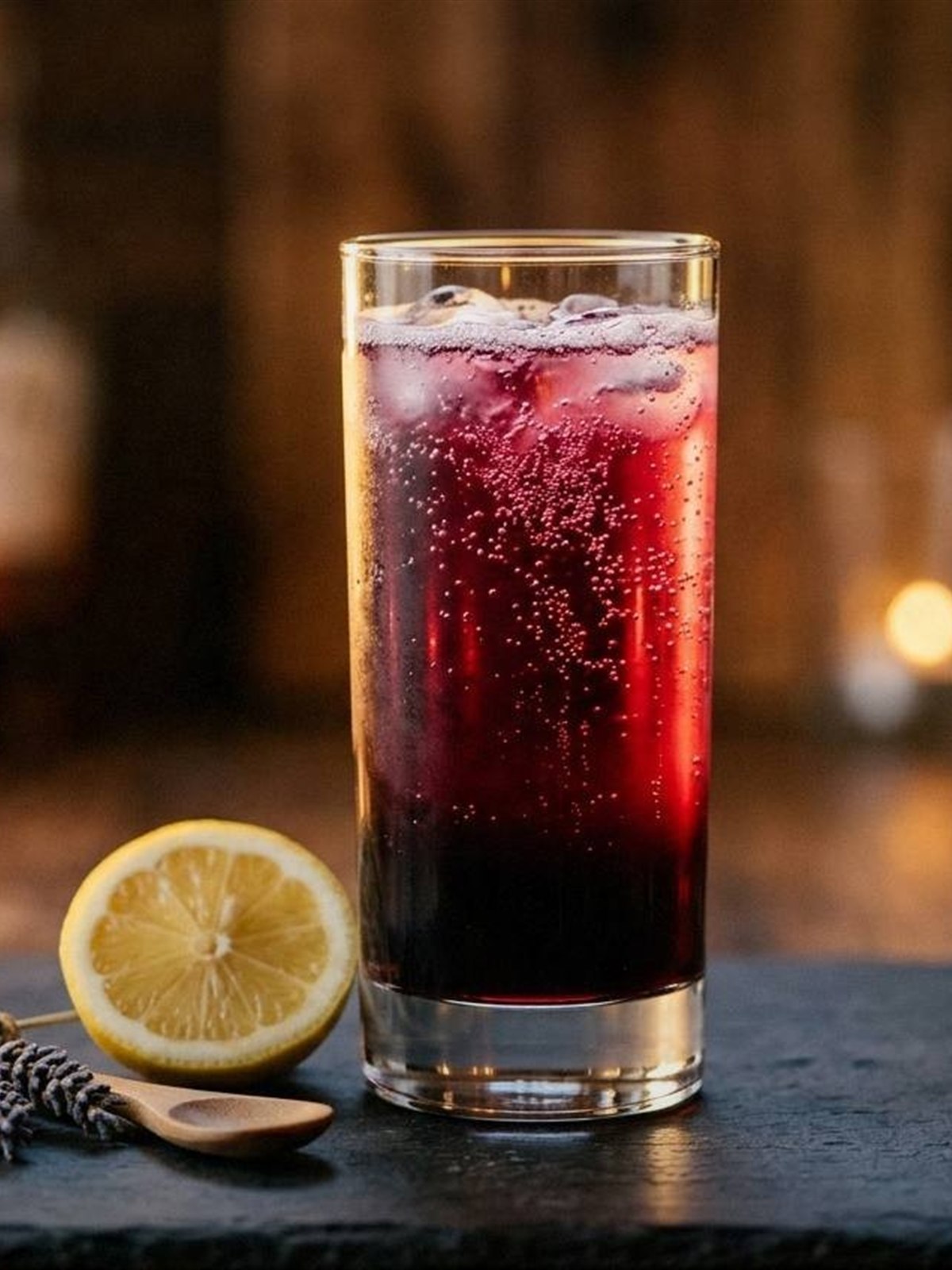 Lavender Hibiscus Highball: Floral Mocktail for Calm