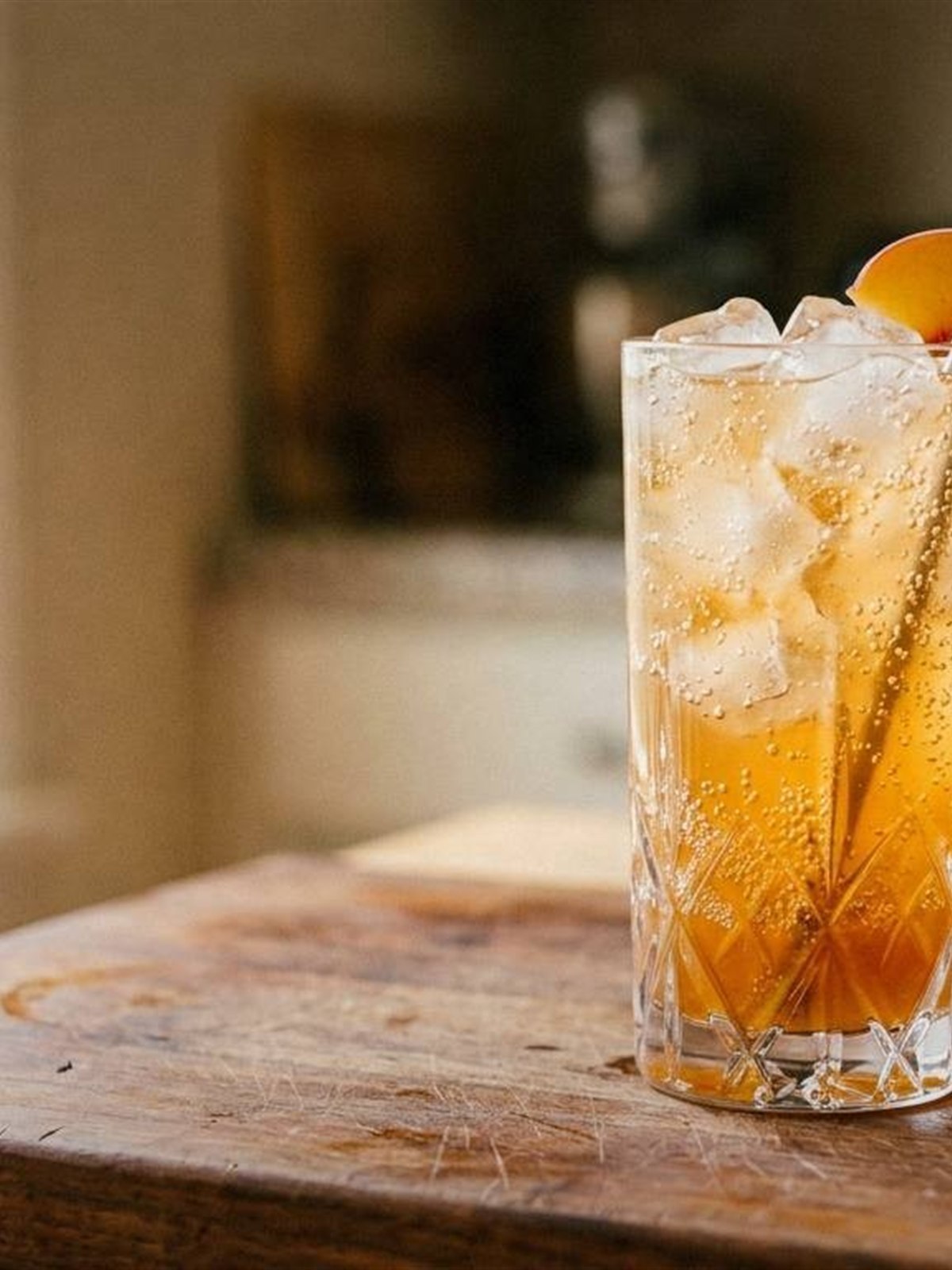 Peach Ginger Fizz with Lime for Digestive Support