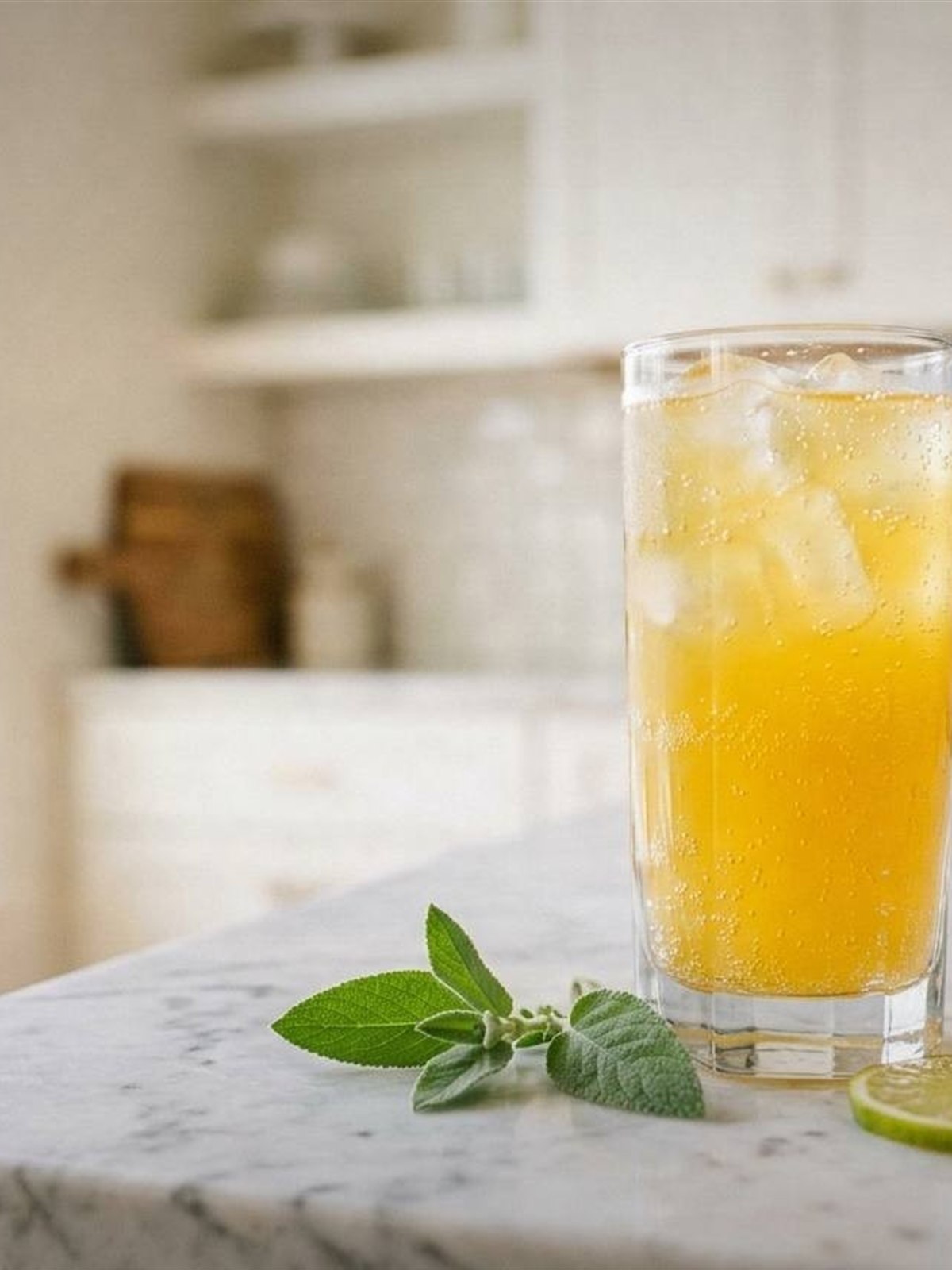 Pineapple Sage Spritz with Lime for Bright Spring Afternoons