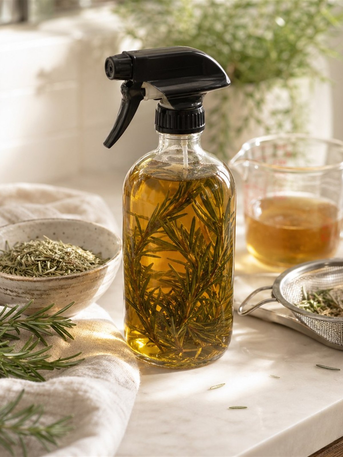 Rosemary Hair Rinse Recipe for Shiny Hair