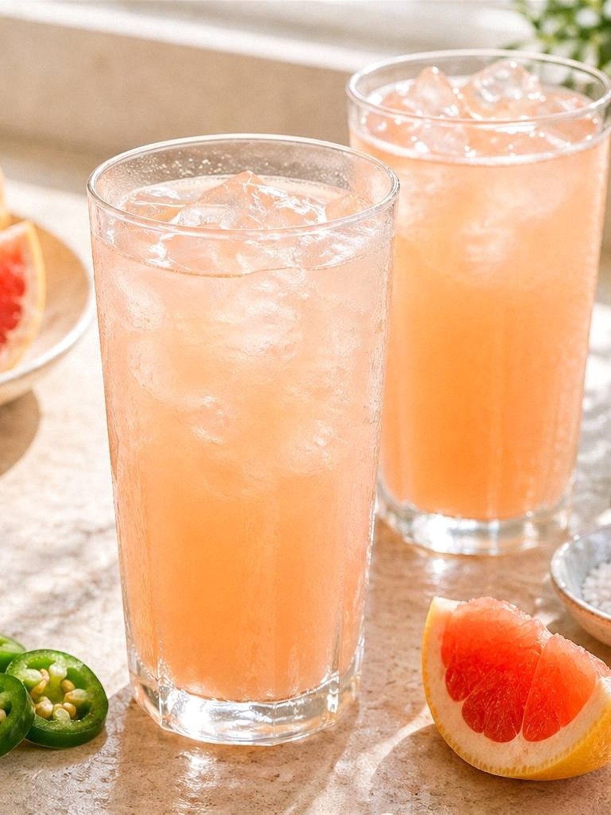 Spicy Grapefruit Paloma Mocktail
