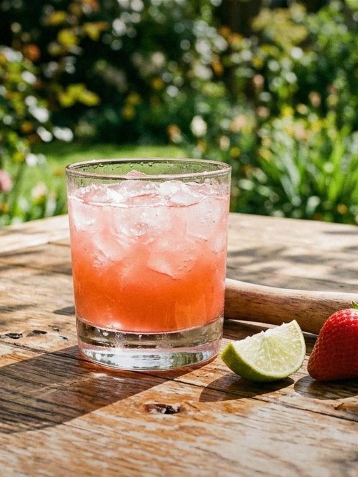 Strawberry Basil Smash with Honey and Lime for Spring Sipping